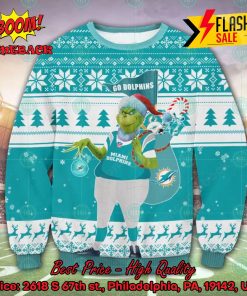NFL Miami Dolphins Grinch Go Dolphins Ugly Christmas Sweater