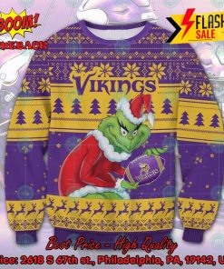 NFL Minnesota Vikings Sneaky Grinch Ugly Christmas Sweater