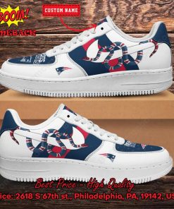 NFL New England Patriots Gucci Snake Personalized Name Nike Air Force Sneakers