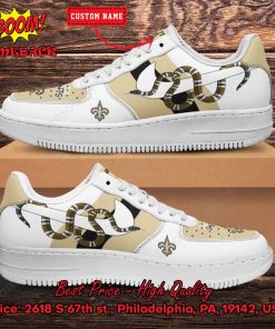 NFL New Orleans Saints Gucci Snake Personalized Name Nike Air Force Sneakers