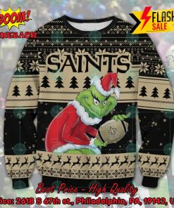NFL New Orleans Saints Sneaky Grinch Ugly Christmas Sweater