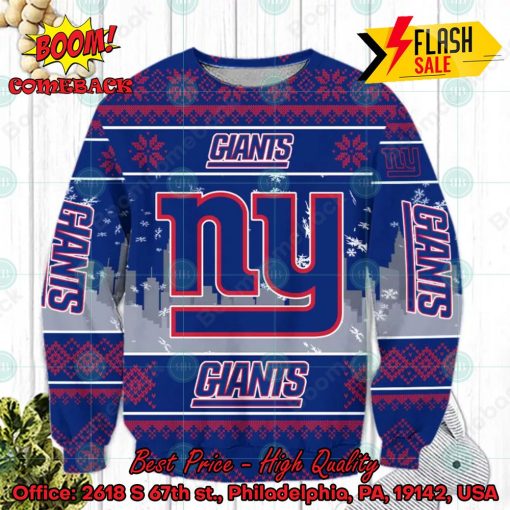 NFL New York Giants Big Logo Ugly Christmas Sweater