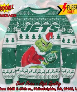 NFL New York Jets Sneaky Grinch Ugly Christmas Sweater