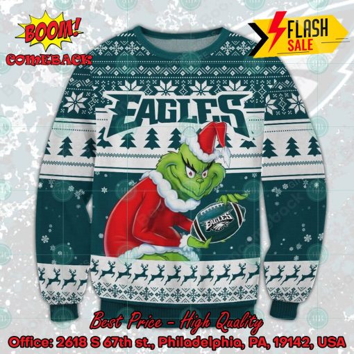 NFL Philadelphia Eagles Sneaky Grinch Ugly Christmas Sweater