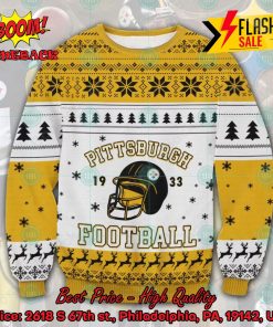 NFL Pittsburgh Steelers Football 1933 Helmet Ugly Christmas Sweater