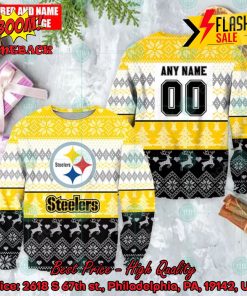 NFL Pittsburgh Steelers Personalized Name And Number Ugly Christmas Sweater