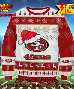 NFL San Francisco 49ers Logo Santa Hat Ugly Christmas Sweater