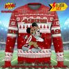 NHL Anaheim Ducks Santa Claus In The Moon Personalized Name Ugly Christmas Sweater