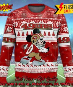 NFL San Francisco 49ers Mickey Mouse Player Ugly Christmas Sweater