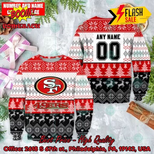 NFL San Francisco 49ers Personalized Name And Number Ugly Christmas Sweater