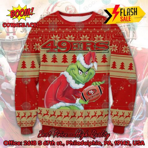 NFL San Francisco 49ers Sneaky Grinch Ugly Christmas Sweater