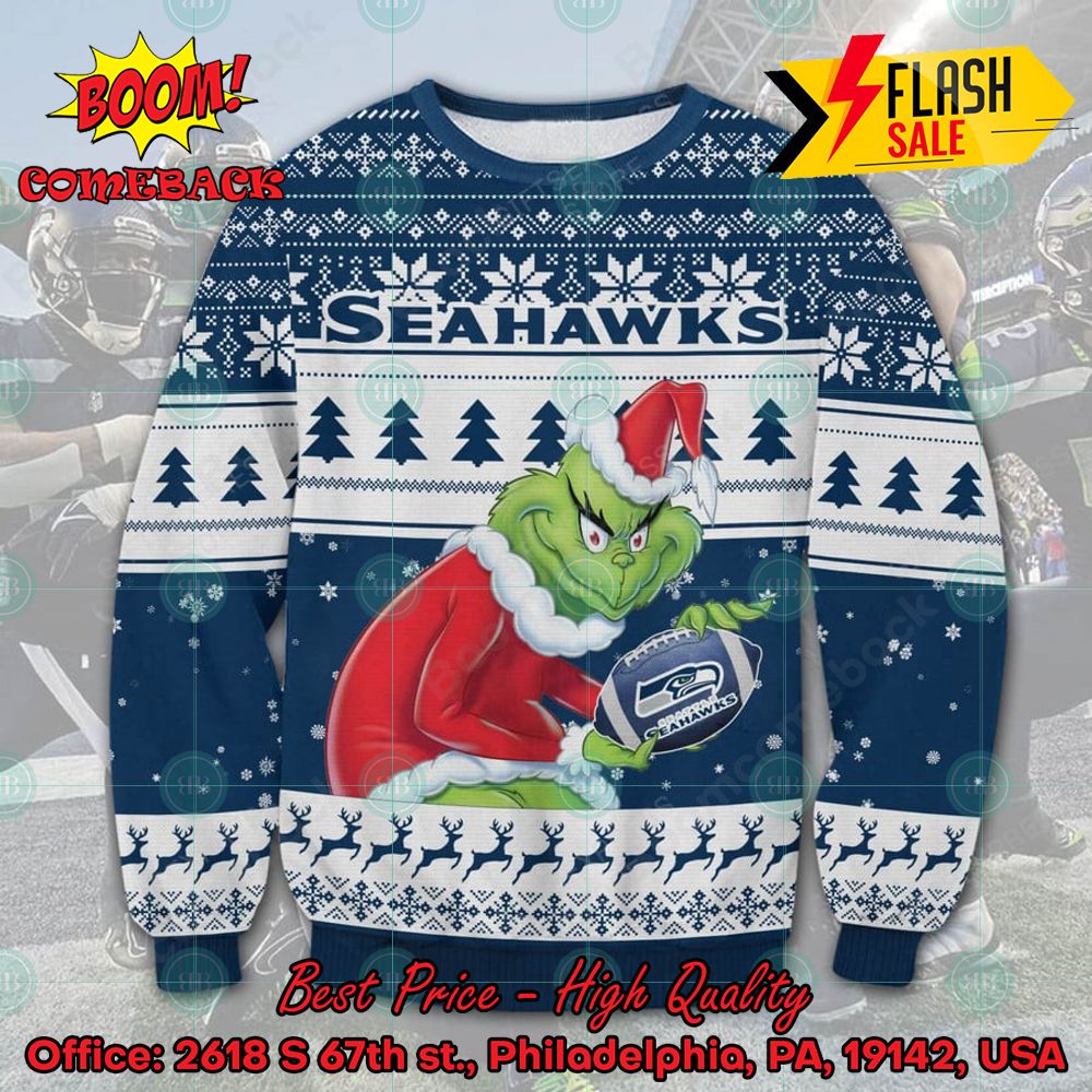 NFL San Francisco 49ers Sneaky Grinch Ugly Christmas Sweater