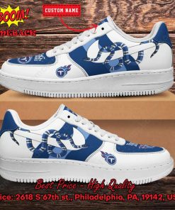 NFL Tennessee Titans Gucci Snake Personalized Name Nike Air Force Sneakers