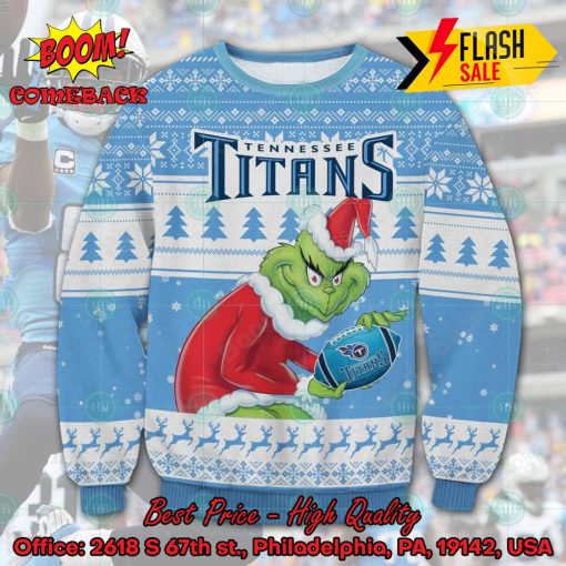 NFL Tennessee Titans Sneaky Grinch Ugly Christmas Sweater