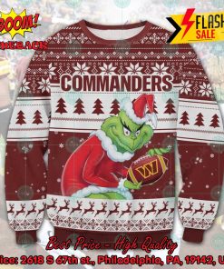 NFL Washington Commanders Sneaky Grinch Ugly Christmas Sweater