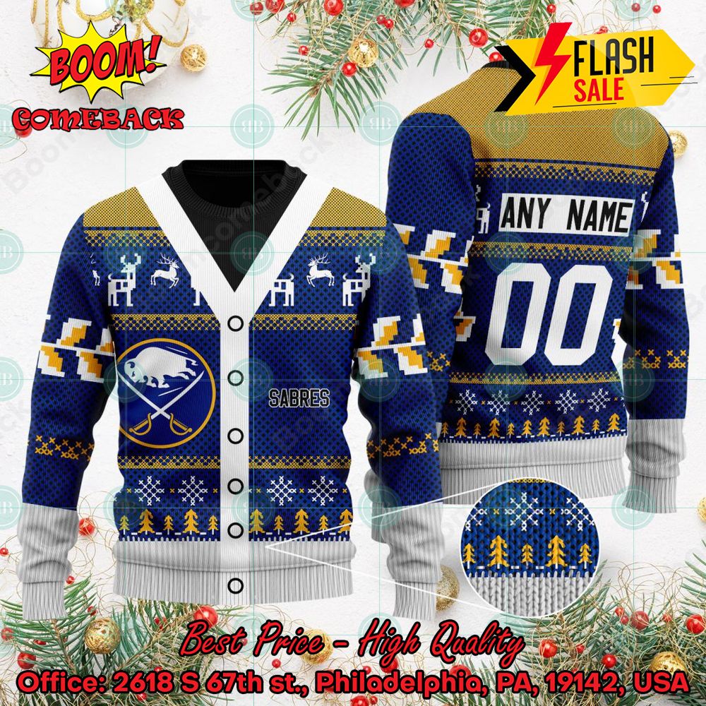 Buffalo Sabres Mickey Mouse Champions Football Knitted Christmas Sweater  Gift Holidays - YesItCustom