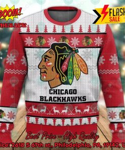 NHL Chicago Blackhawks Big Logo Ugly Christmas Sweater