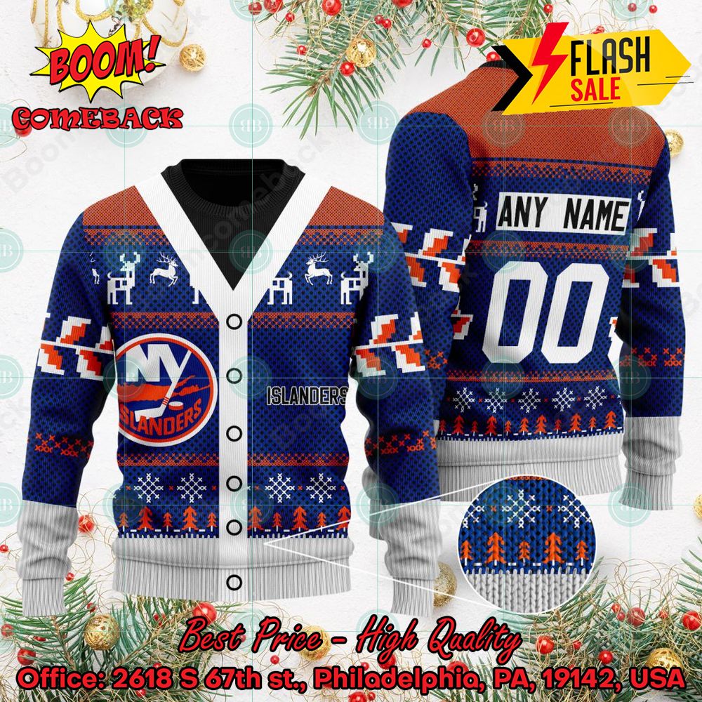 New York Islanders Ugly Christmas Holiday Sweater Jersey Size XL SGA NY NHL