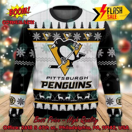 NHL Pittsburgh Penguins Big Logo Ugly Christmas Sweater