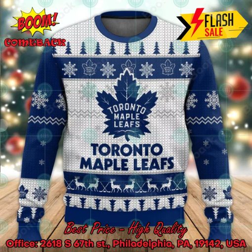 NHL Toronto Maple Leafs Big Logo Ugly Christmas Sweater