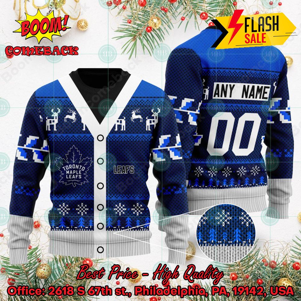 Toronto Maple Leafs Basic Knitted Sweater For Christmas