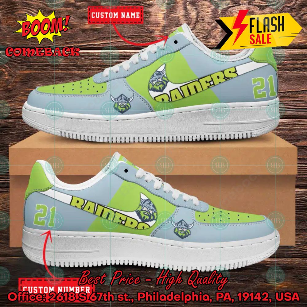 NRL Canberra Raiders Personalized Nike Air Force Sneakers