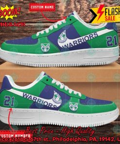 NRL New Zealand Warriors Personalized Nike Air Force Sneakers