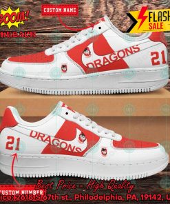 NRL St. George Illawarra Dragons Personalized Nike Air Force Sneakers