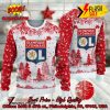 Olympique de Marseille Big Logo Pine Trees Ugly Christmas Sweater