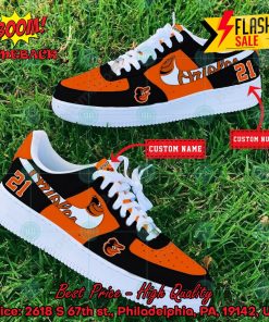 Personalized Baltimore Orioles Nike Air Force Sneakers