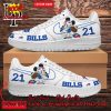 Personalized Carolina Panthers Mickey Mouse Nike Air Force Sneakers