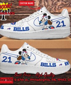 Personalized Buffalo Bills Mickey Mouse Nike Air Force Sneakers
