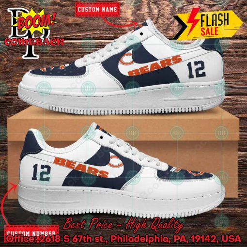 Personalized Chicago Bears Nike Air Force Sneakers