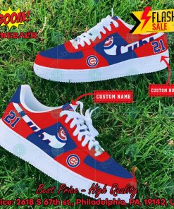 Personalized Chicago Cubs Nike Air Force Sneakers