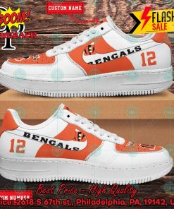 Personalized Cincinnati Bengals Nike Air Force Sneakers