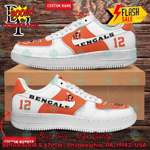 Personalized Cincinnati Bengals Nike Air Force Sneakers