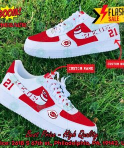 Personalized Cincinnati Reds Nike Air Force Sneakers