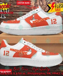 Personalized Cleveland Browns Nike Air Force Sneakers