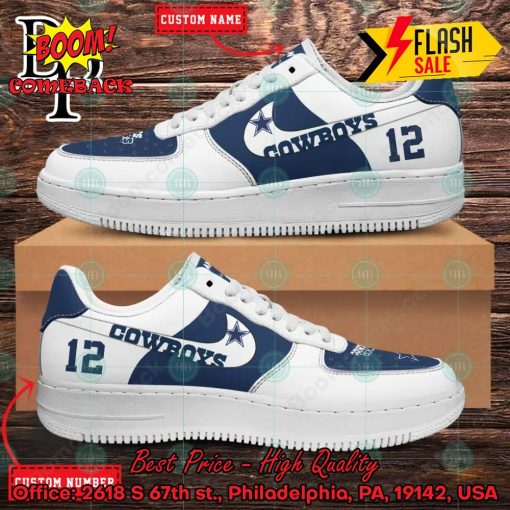 Personalized Dallas Cowboys Nike Air Force Sneakers