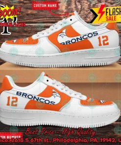 Personalized Denver Broncos Nike Air Force Sneakers
