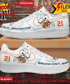 Personalized Denver Broncos Snoopy Nike Air Force Sneakers