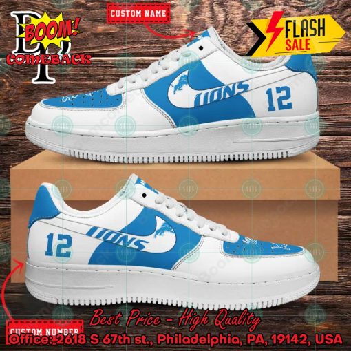 Personalized Detroit Lions Nike Air Force Sneakers