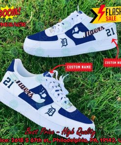 Personalized Detroit Tigers Nike Air Force Sneakers