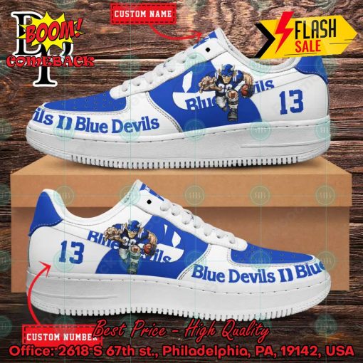 Personalized Duke Blue Devils Mascot Nike Air Force Sneakers