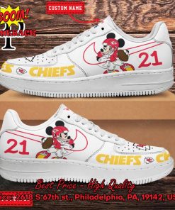 Personalized Kansas City Chiefs Mickey Mouse Nike Air Force Sneakers