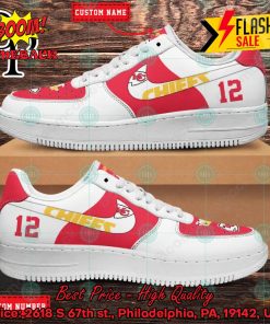 Personalized Kansas City Chiefs Nike Air Force Sneakers