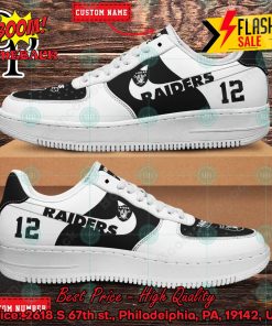 Personalized Las Vegas Raiders Nike Air Force Sneakers