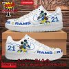 Personalized Miami Dolphins Mickey Mouse Nike Air Force Sneakers