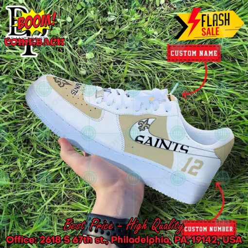 Personalized New Orleans Saints Nike Air Force Sneakers