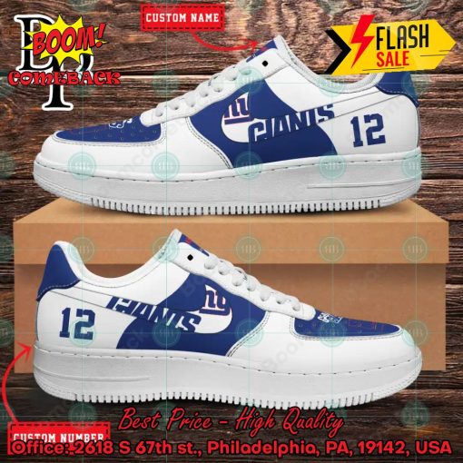 Personalized New York Giants Nike Air Force Sneakers